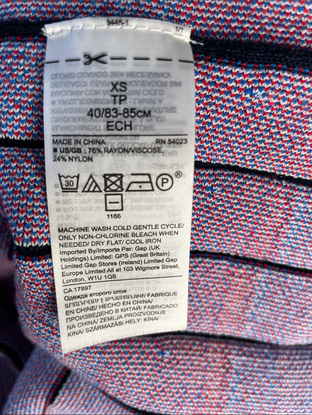 Banana Republic Red, White & Blue Pleated Midi Skirt - Picture 3 of 6